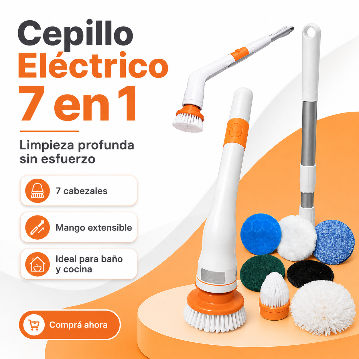 Cepillo Limpieza Electrico 7en1